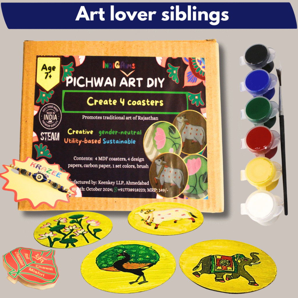 Rakhi hamper for art lover siblings