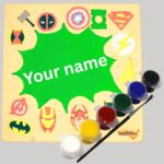 MDF nameplate DIY superhero theme