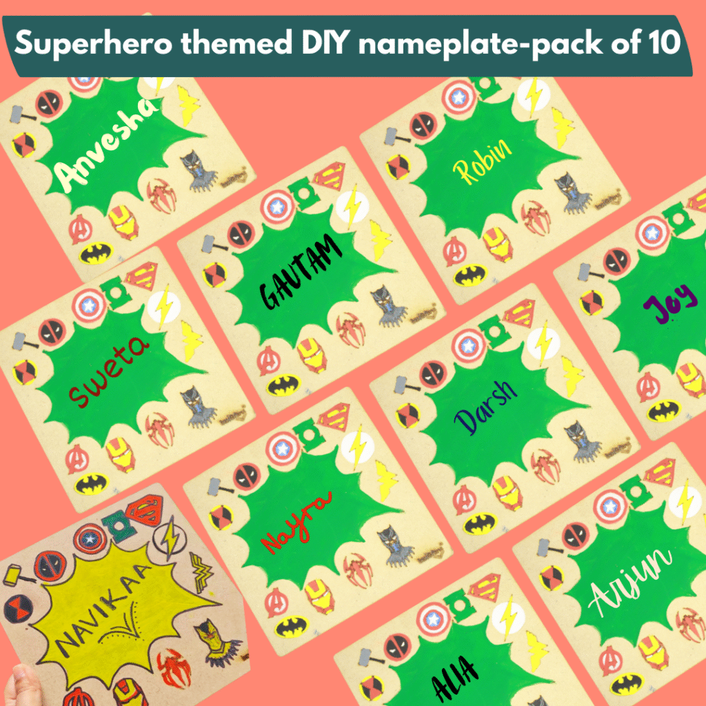 Superhero/avengers/DC DIY nameplate kit